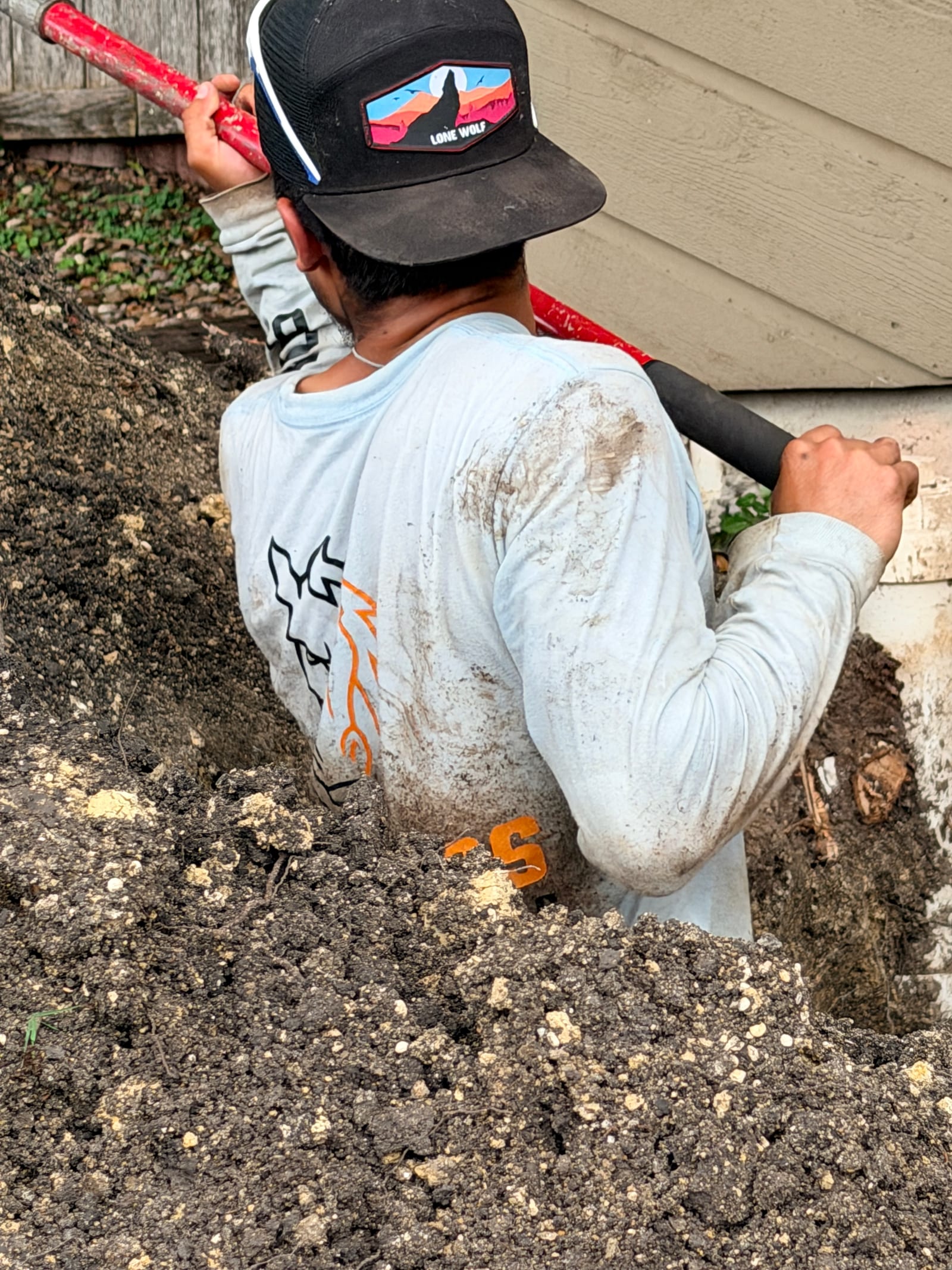 Subsurface stormwater and drainage pipe work in Central Texas