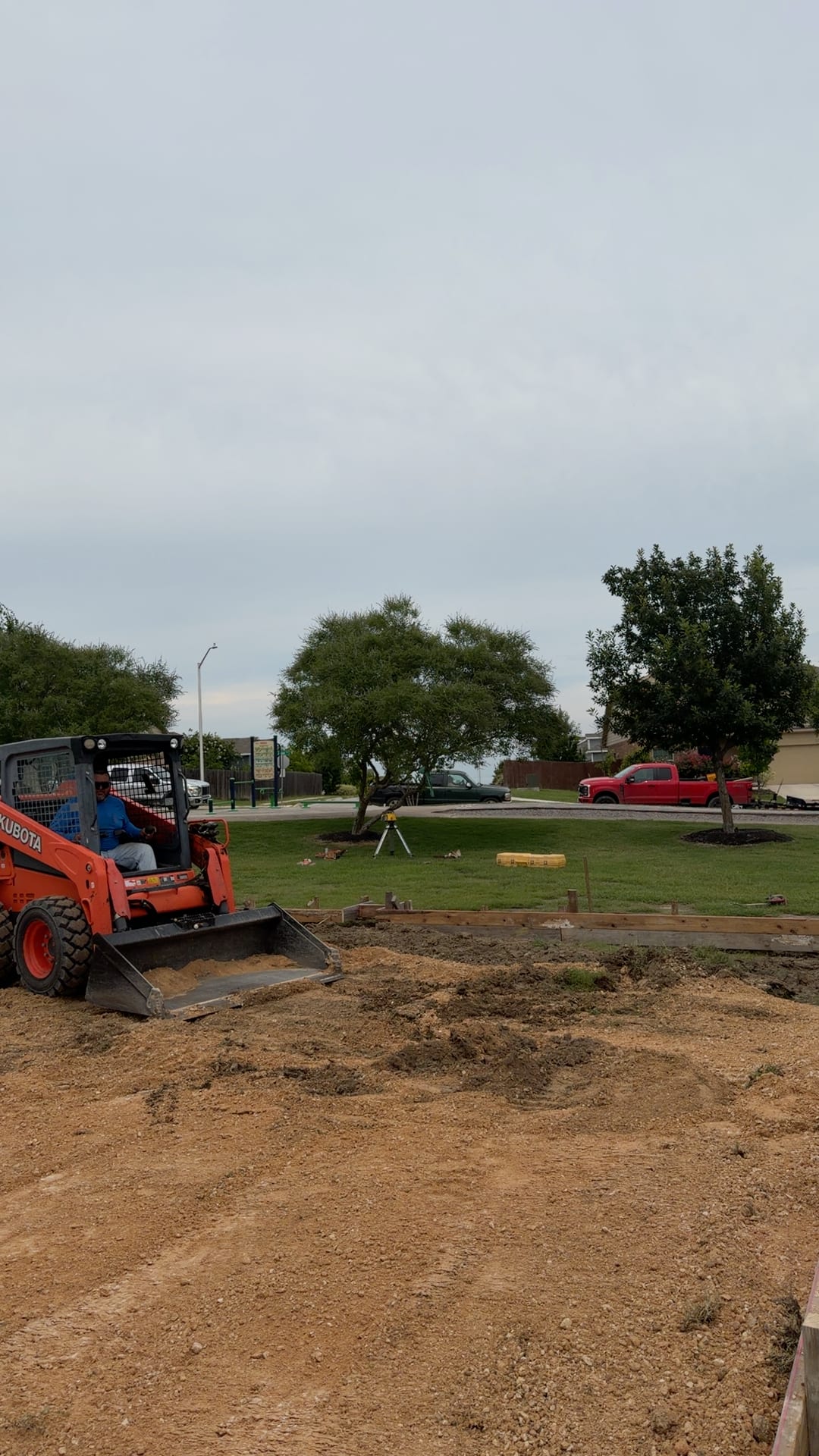 Land grading and site-prep project in a Central Texas neighborhood