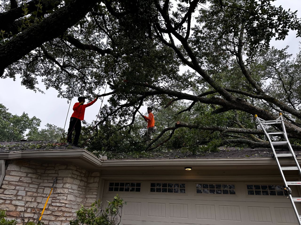 Corral Bros crew on a specialty landscaping project in Central Texas